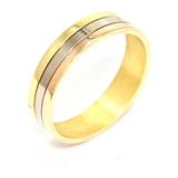 Anillo Alianza Oro 18k Tricolor 4grs Casamiento Compromiso  