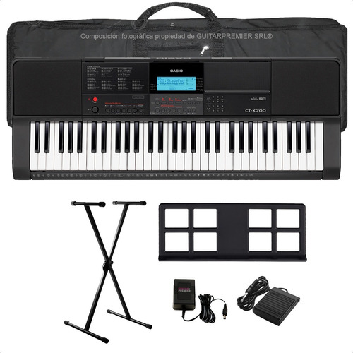 Organo Teclado Casio Ct-x700 Piano Pie Fuente Funda Pedal