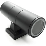 Aplique Muro Doble Foco Soquete E27 Exterior  Ip65 Color Negro