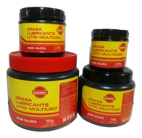 Grasa Grafitada Y Multiuso Litio Roja 250g Codigo