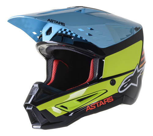 Casco Alpinestars Cross S-m5 Speed Ece/dot Ngo/ama Flu/azl M