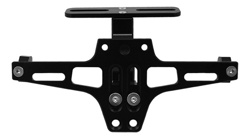 Portaplaca Universal Para Moto De Aluminio Negro