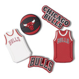 Jibbitz Nba Chicago Bulls Pack Com 5 Unico - Tamanho Un