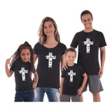 Kit 4 Camisetas Blusa Camisas Família Mãe Filha Pai E Filho