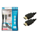 Cabo Hdmi 5 Metros 4k Ultra Hd Cores Hdr Dolby Atmos 2.0 Pix