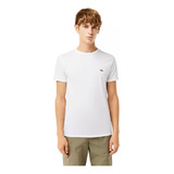 Remera Lacoste Blanca Lisa Hombre Usada