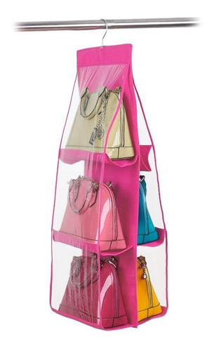 Organizador Colgante Para Armario Lhua Store Organizador De Bolsos 6 Niveles Con 6 Estantes Color Rosado