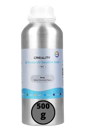 Resina Lavable Al Agua Creality Impresoras 3d 500g Gris