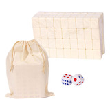 Mini Juego De Mahjong De Viaje, Portátil, 144 30mm Blanco