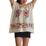 Blusón Blusa Mexicana Coco Fiesta Mexicana Bordada Boho