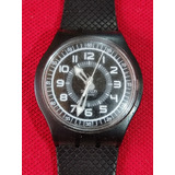 Reloj Hombre, Swatch, Color Negro, Para Reparar (vintage)