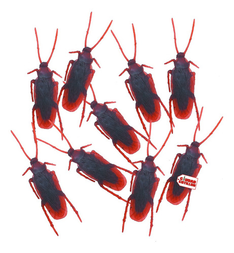 Set Cucarachas Insectos Bichos Halloween X12- Cc
