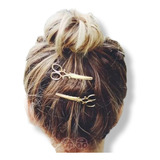 Broche Para Cabello Peineta Estilista Tijeras Adorno 