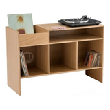 Mueble Para Vinilos Y Tocadiscos Con Batea Para Discos