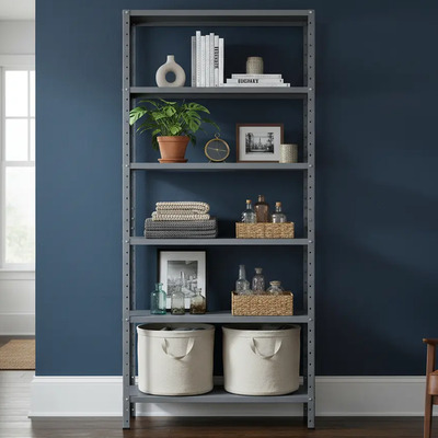 Estante Metálico ADF 6 Niveles 84x190x30cm Soporta 300kg Gris | Meses sin interés