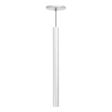 Pendente Tubo Luna Branco 50cm Moderno Banheiro + Led Brinde