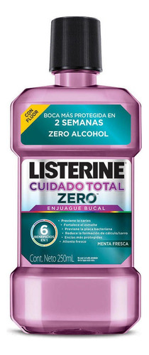 Enjuague Bucal Listerine Cuidado Total Zero Alcohol X 250ml