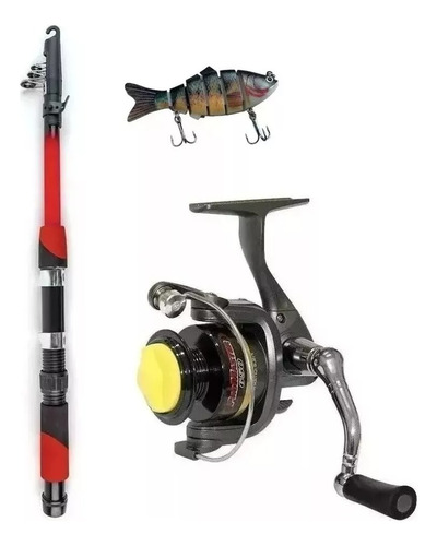 Pesca Molinete Maruri Pro Master 650 + Vara Telescópica 1,70