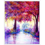 Kit Diamond Painting Pintura De Diamante - Arboles Rosados