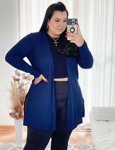 Kimono Feminino Colorido Inverno Plus Size Do 48 Até O 52