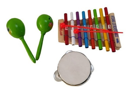 Kit De Juego Xilófono, Pandero Y Maracas.