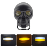 Par Exploradoras Para Moto Calavera Dual Color 12.000lm