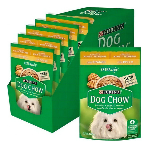 Dog Chow Wet  Perro Adult Raza Pequeña 15 Pouch X 100 Grs