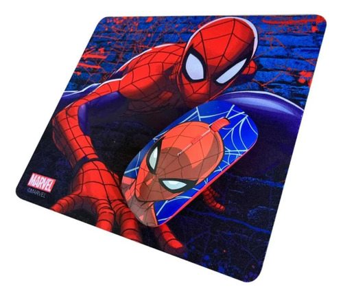 Kit Mouse Inalambrico + Padmouse Marvel Spider Man