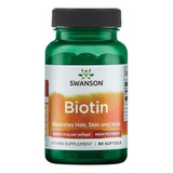 Biotina Alta Potencia 10.000 Mcg Per 60 Caps  De Swanson