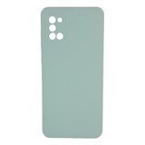 Estuche Protector Silicone Case Para Samsung A31 Aguamarina