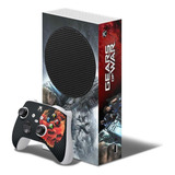 Adesivo Skin Xbox Series S E Dois Controles Gears Of War B1