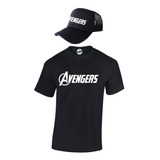 Avengers Vengadores Camiseta Gorra Combo