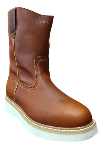 Bota De Trabajo E.p.c. Hombre Caña Media Suela Ámbar
