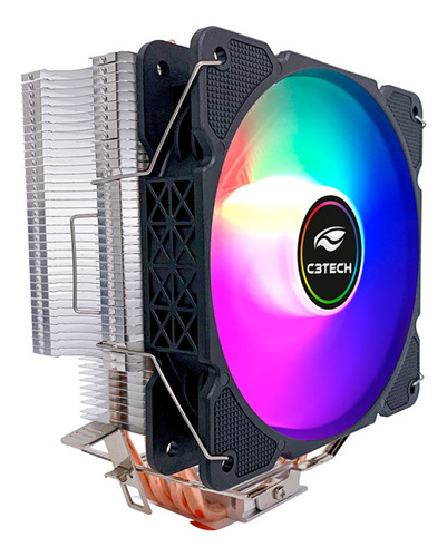 Cooler Para Processador Torre 4 Heatpipes Cobre Rgb Tdp 165w