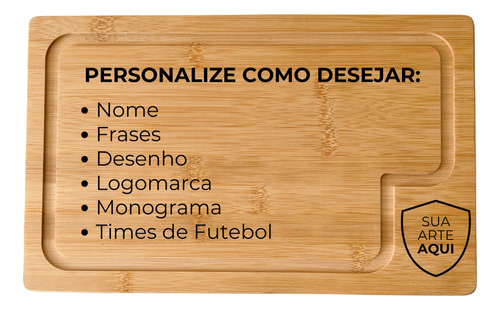 Tabua De Carne Personalizada Times, Nomes, Presente, Brindes