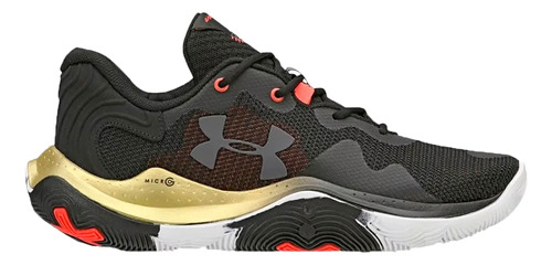 Zapatillas Under Armour Basquet Hombre Buzzer Neg-dorado Cli