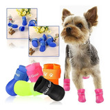 Zapatos Impermeables Lluvia Para Perro Mascota (4ud) Talla M