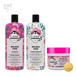 Kit Profissional G Hair Shampoo + Cond+ Mascara Relaxa Fios 