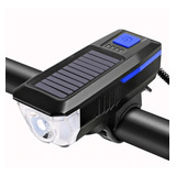 Farol Lanterna Para Bike Recarregável Via Luz Solar Potente