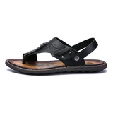 Chanclas De Cuero Genuino Para Hombre