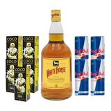 Combo (whisky Cavalo Branco 1l + 4 Red Bulls + Água De Coco)