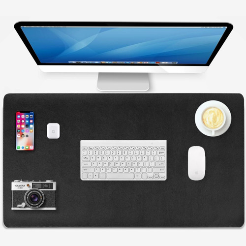 Mousepad Grande Deskpad Office Couro Sintético 90x50 +brinde