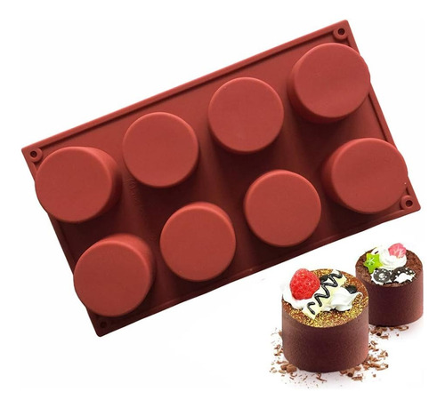 Molde Silicona Cilindros Chocolates, Hielos, Velas