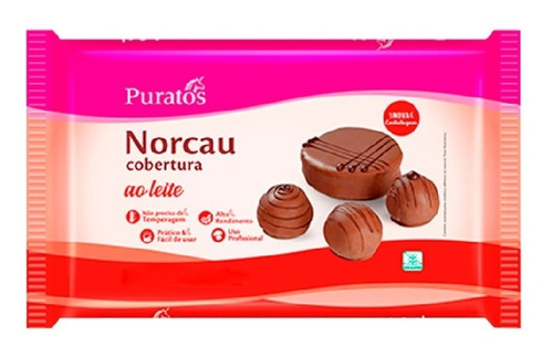 Cobertura Norcau Premium Barra 1,01kg Ao Leite 