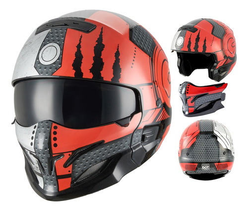 Casco Para Moto Multi-modular Mocoerl Thunder 3 368  Rojo Mate Talla G 