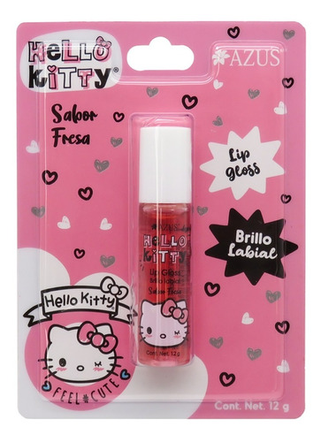 Lip Gloss Hello Kitty | Fresa 12g Azu´s