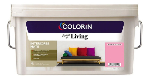 Colorin Living Interior Pintura Latex Lavable Mate 4 Litros 