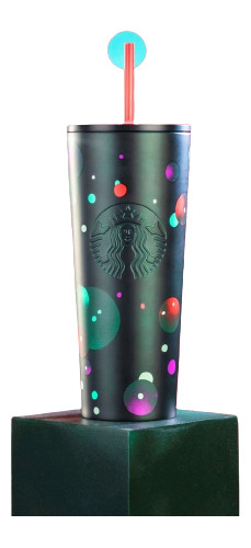 Tumbler Starbucks Navidad Mex 23 Acero + Llavero Y Tarjetas