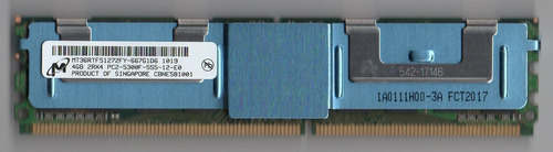 Memoria Ram Server 4gb 1x4gb Ddr2 667 Mhz Dimm Micron Mt36rt
