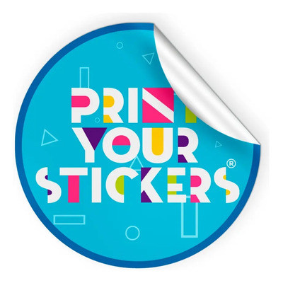 Stickers Personalizados Con Tu Marca / Mate-brillante Color Blanco Diseño Impreso Personalizado